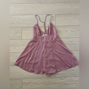Free people intimately Good Catch Mini Slip Dress Size large pink
